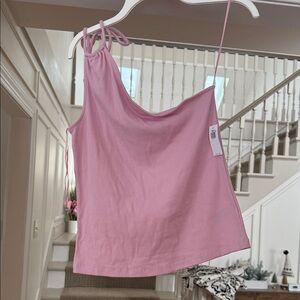 NWT Old Navy One Shoulder Tie Strap Ribbed Tank